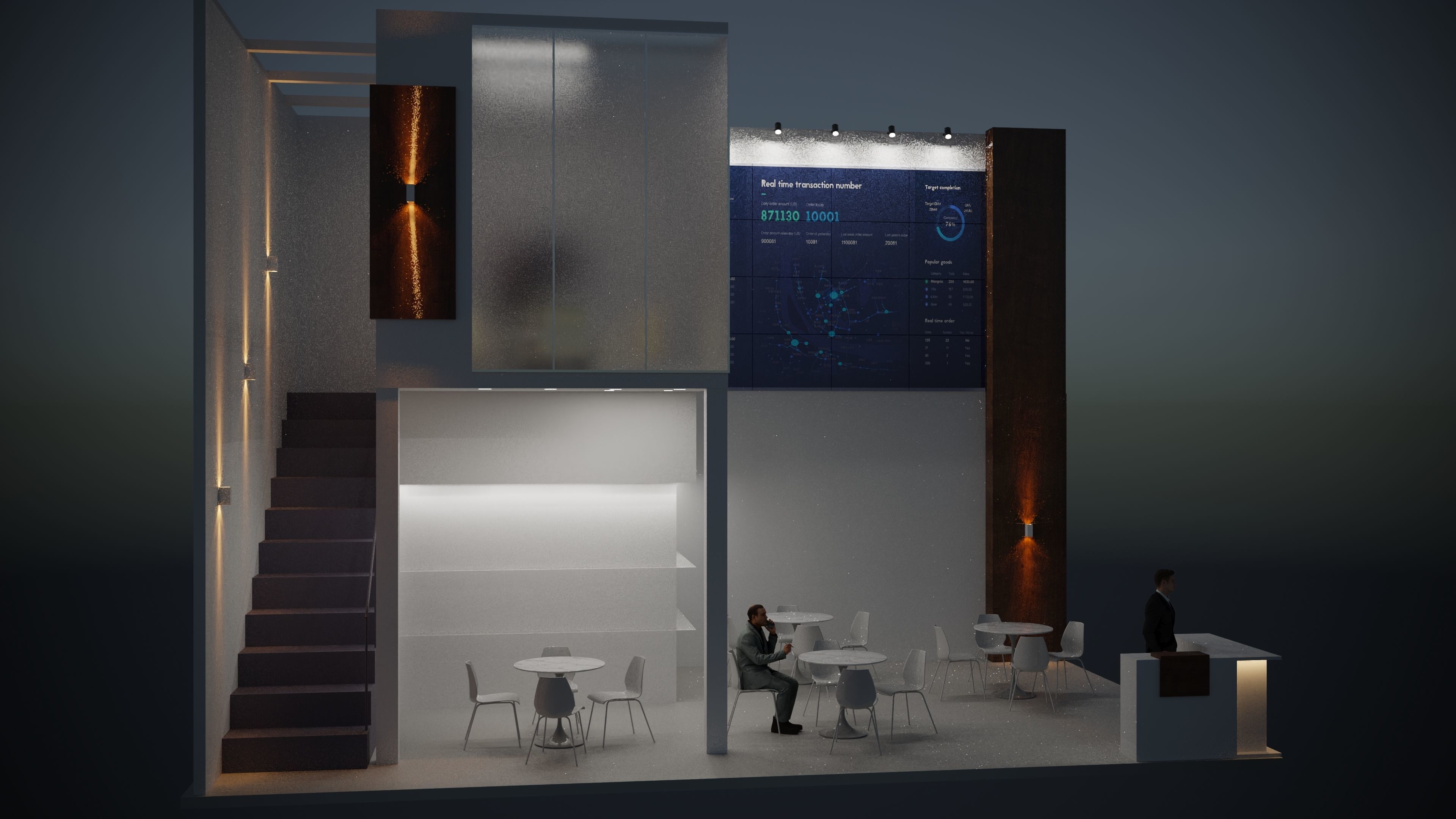 HIGH QUALITY Exhibition Stand - size 1000cm x 600cm  3D model_4