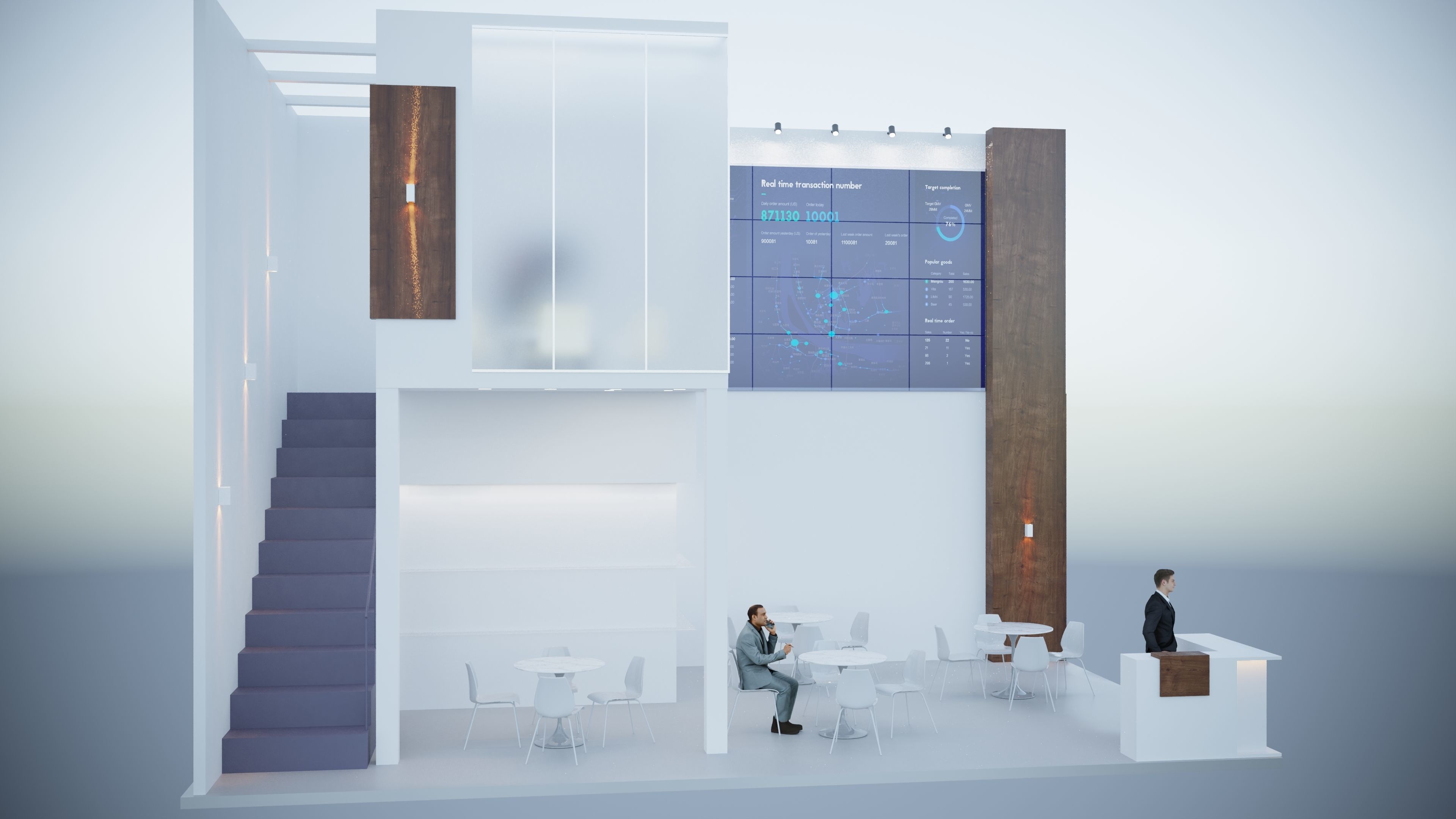 HIGH QUALITY Exhibition Stand - size 1000cm x 600cm  3D model_3