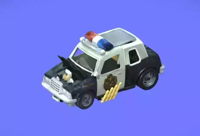 80s POLICE-ACADEMY CAR - 3D SCAN 3D print model