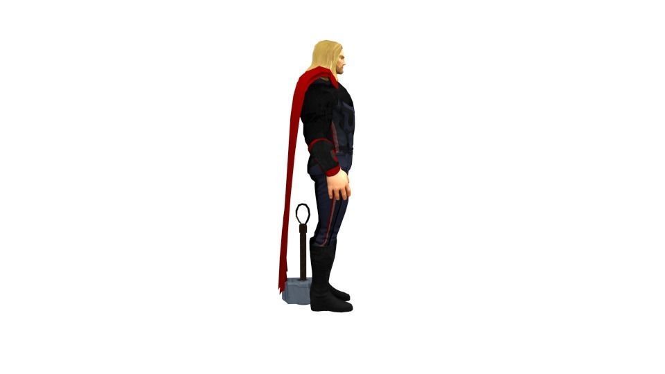 Thor odinson Low-poly 3D model_4