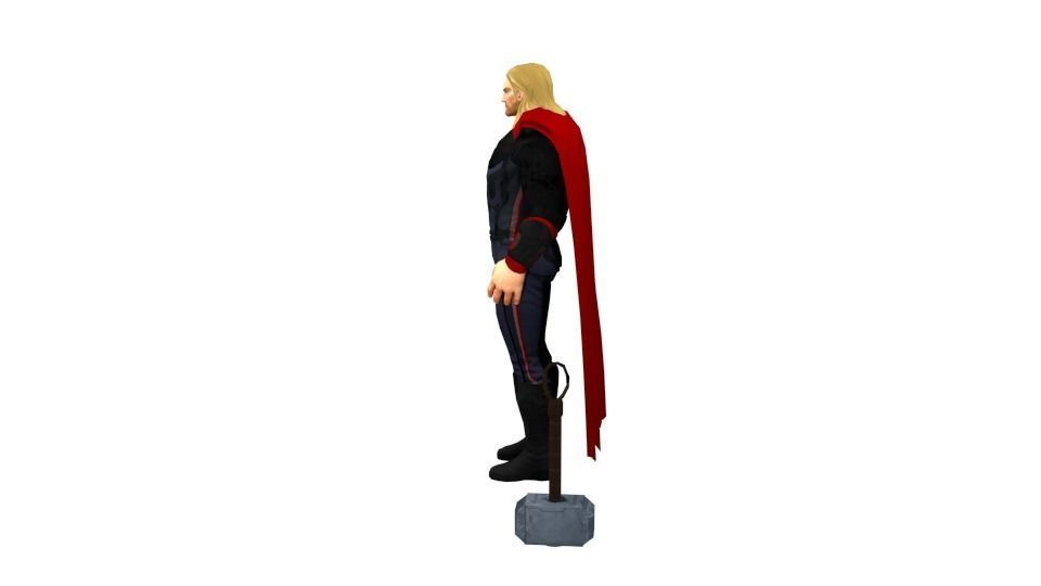 Thor odinson Low-poly 3D model_1