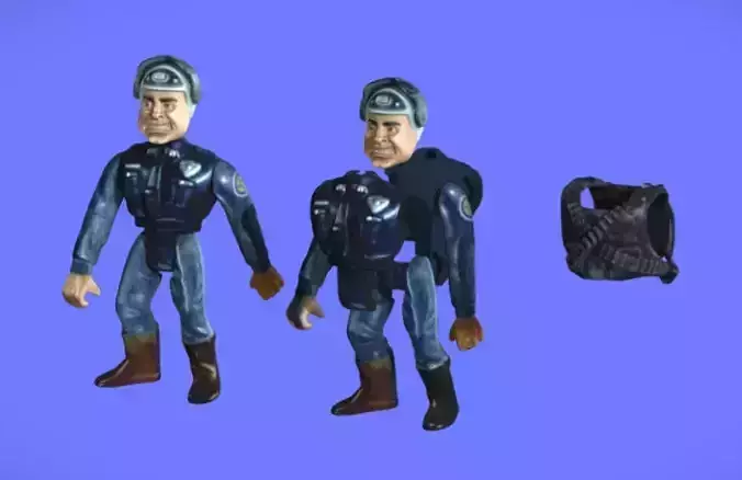 80s POLICE-ACADEMY TACLEBERRY - 3D SCAN