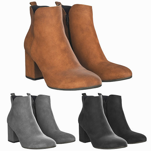 Womens boots Low-poly 3D model