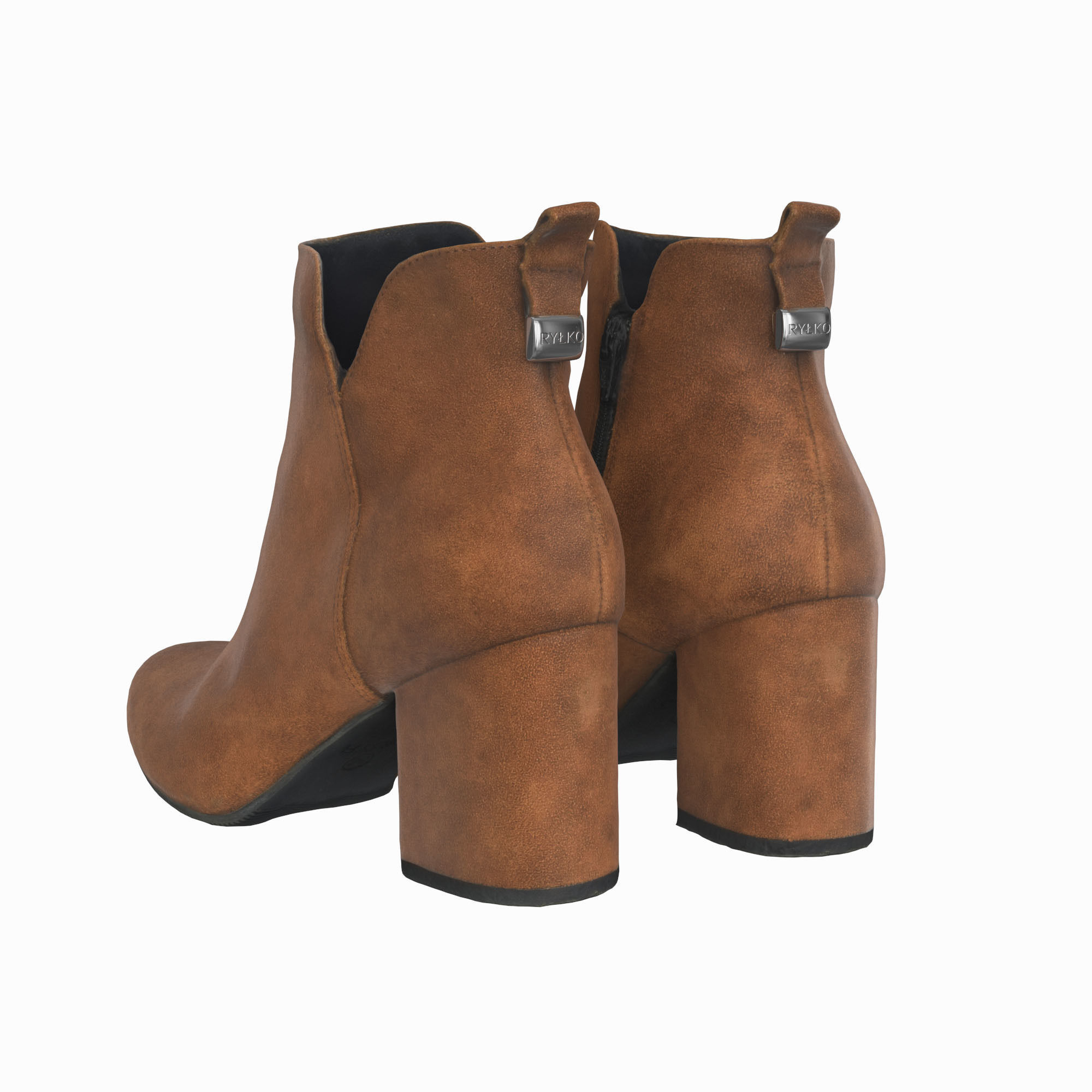 Womens boots Low-poly 3D model_3