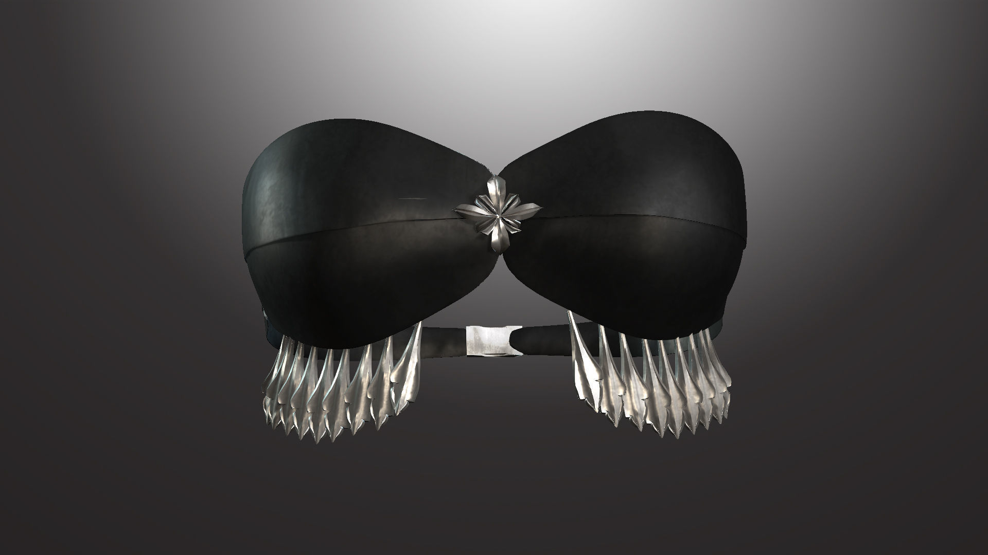 DTS-Model01-Bra2B feathered headpiece Low-poly 3D model_1