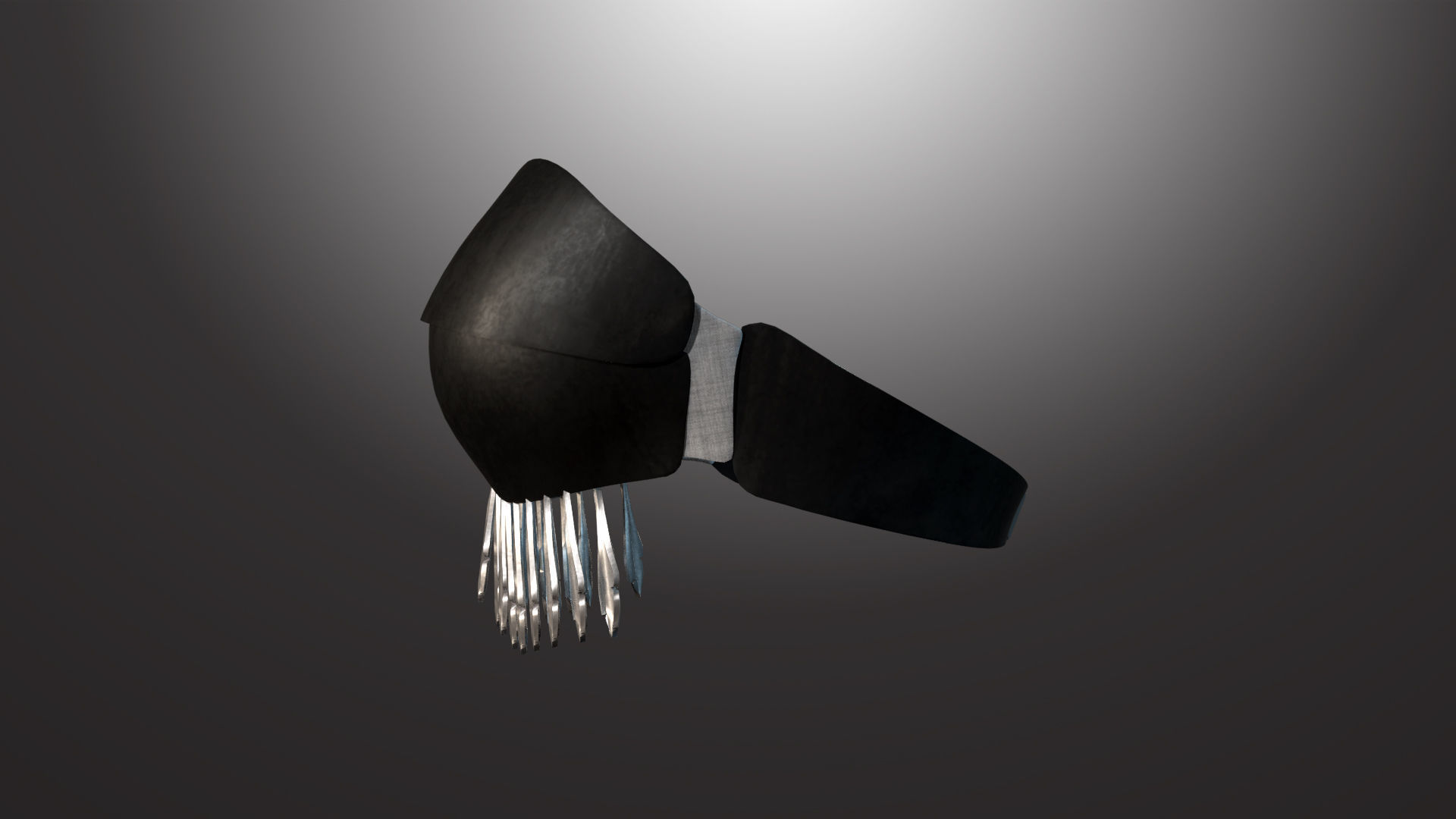 DTS-Model01-Bra2B feathered headpiece Low-poly 3D model_3