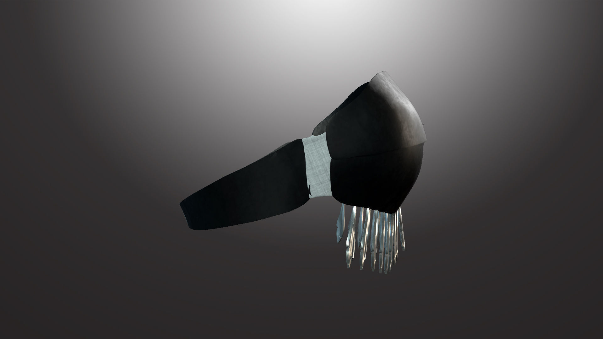 DTS-Model01-Bra2B feathered headpiece Low-poly 3D model_4