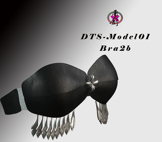 DTS-Model01-Bra2B feathered headpiece Low-poly 3D model