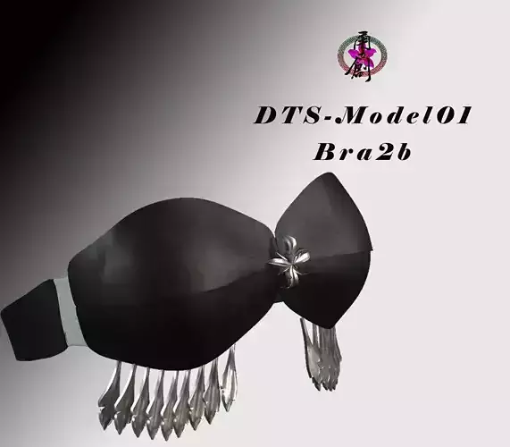 DTS-Model01-Bra2B feathered headpiece Low-poly 3D model