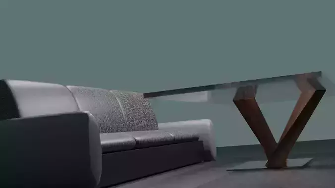 modern sofa and table 