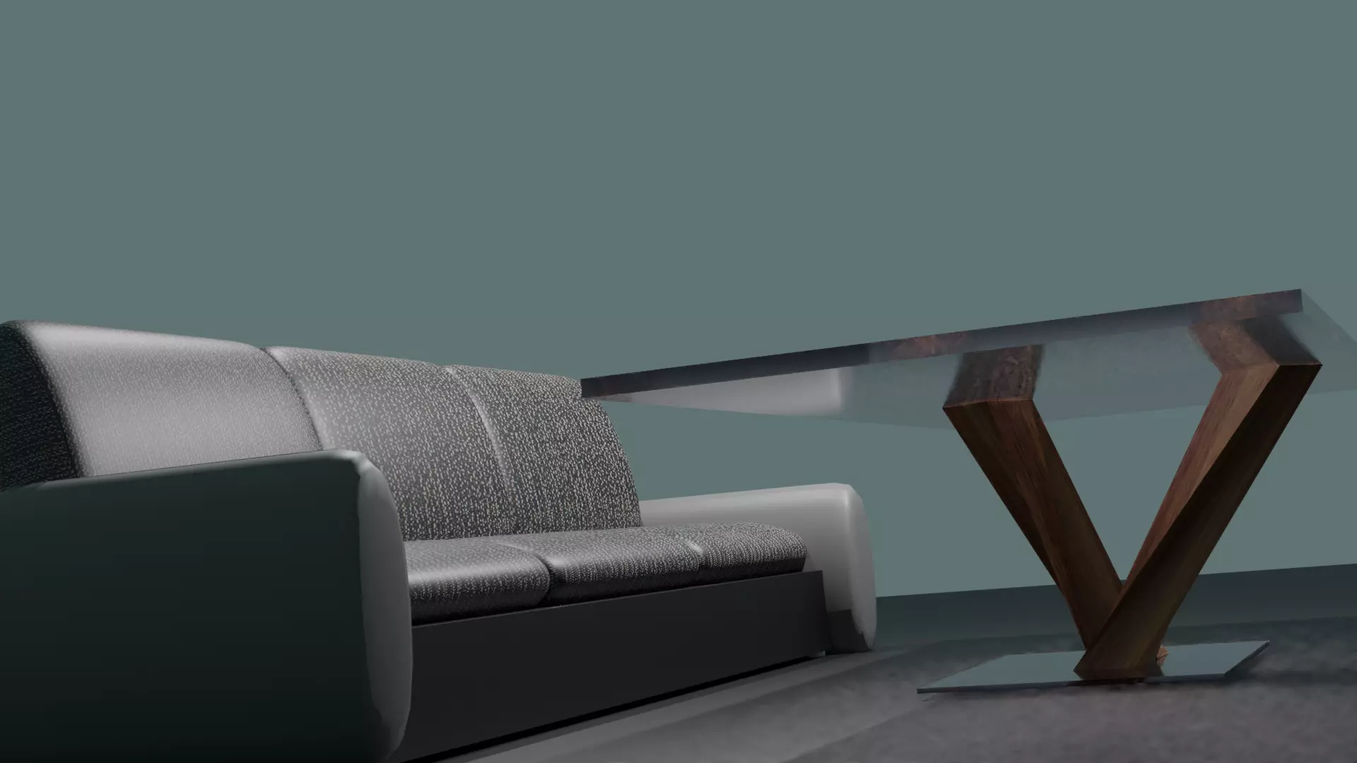modern sofa and table  3D model_0