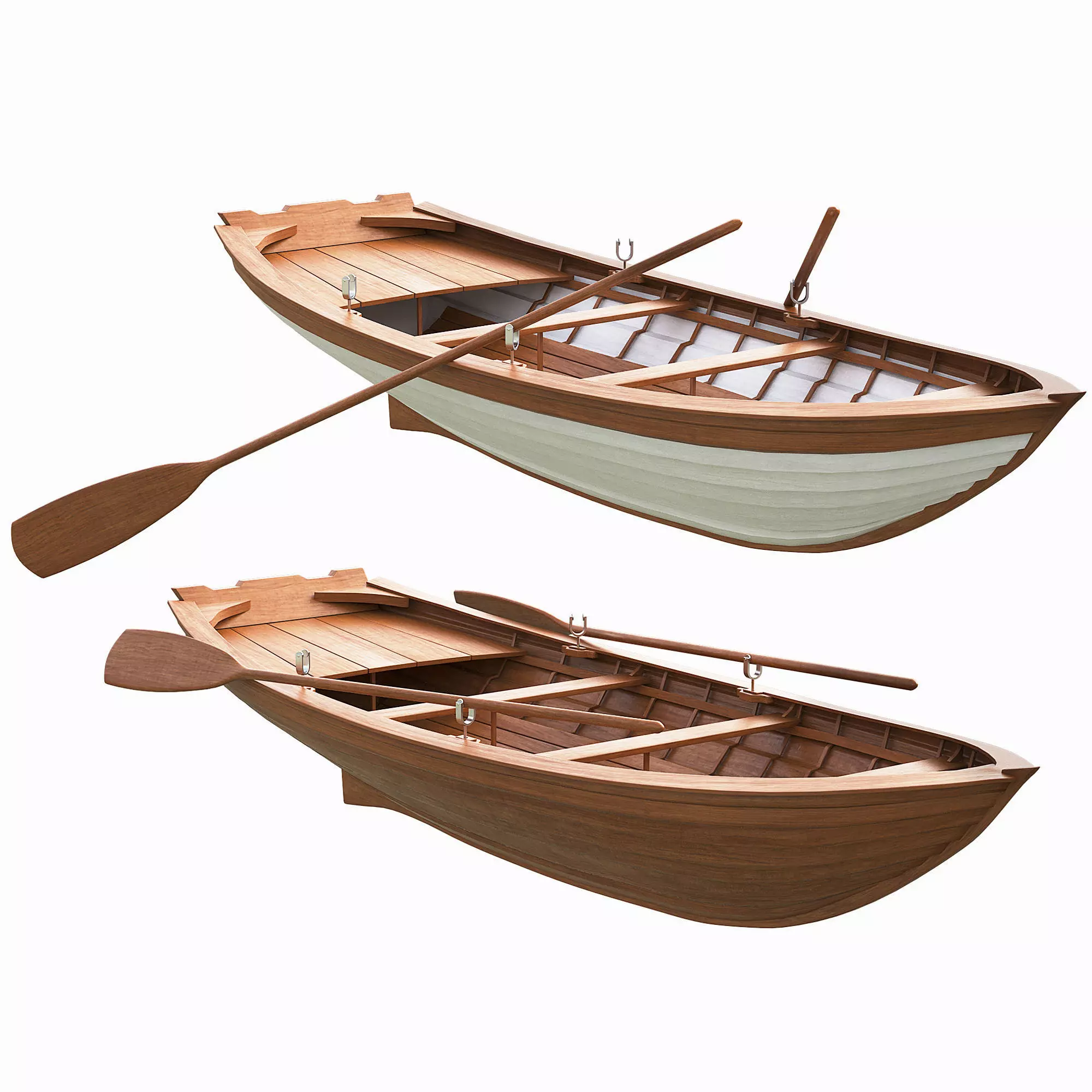 Wooden Boat 3D model_0