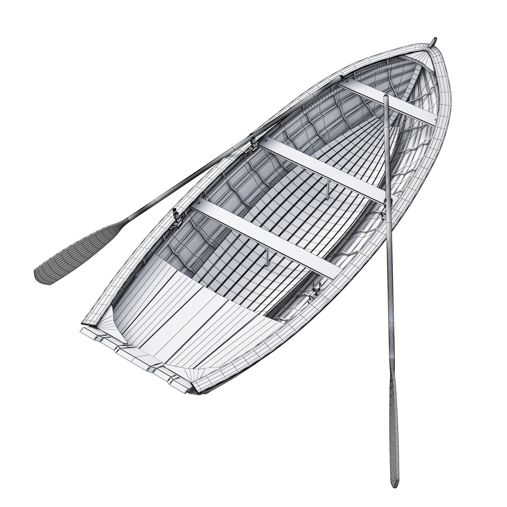 Wooden Boat 3D model_4