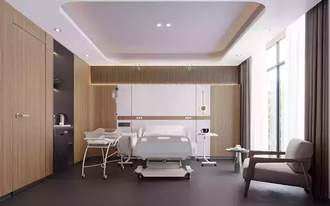 Patient  Room Design 3D model