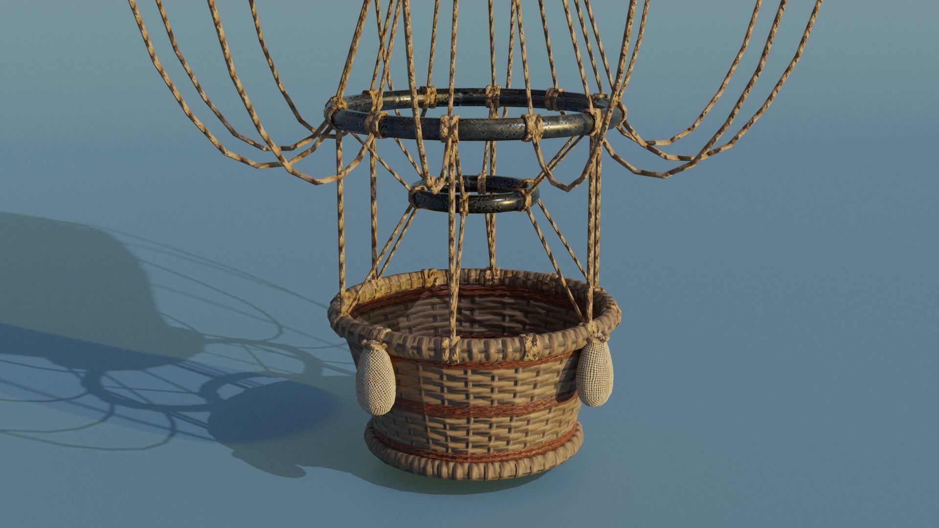 Hot Air Balloon Low-poly 3D model_3