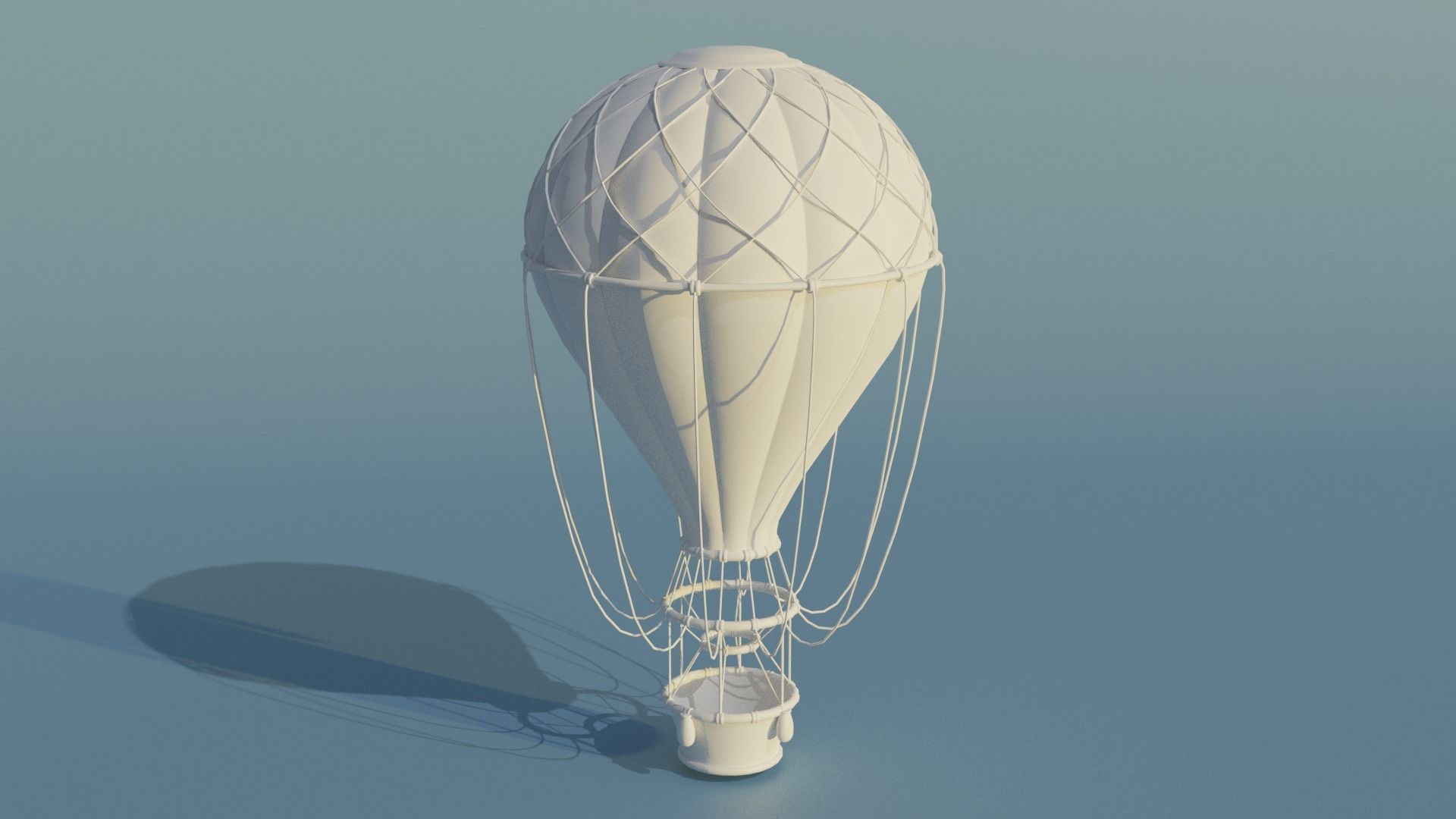 Hot Air Balloon Low-poly 3D model_4