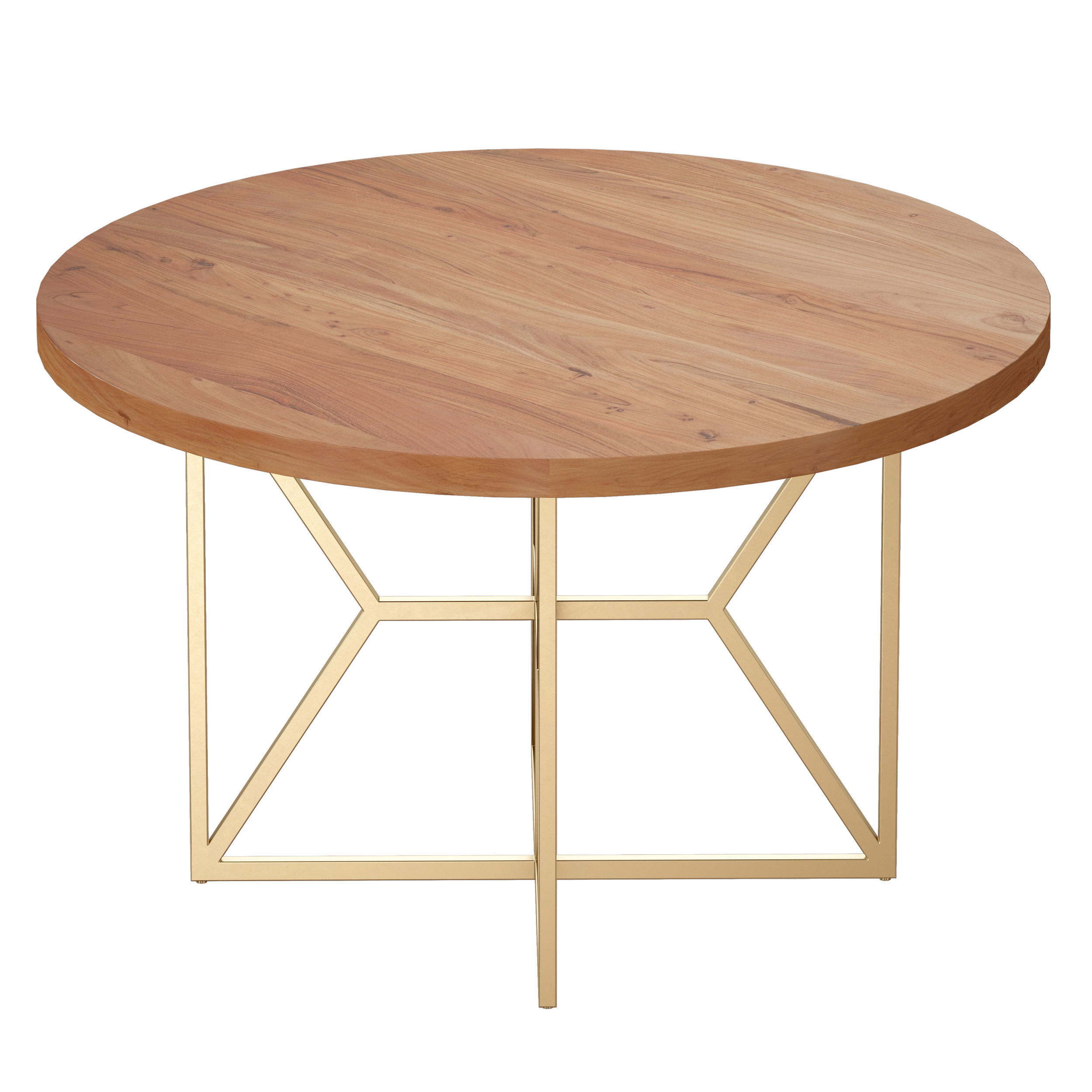 Hayes Round Acacia Dining Table Crate and Barrel 3D model_5