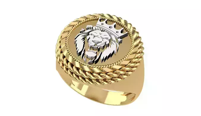 Lion King Ring For Men 3D print model