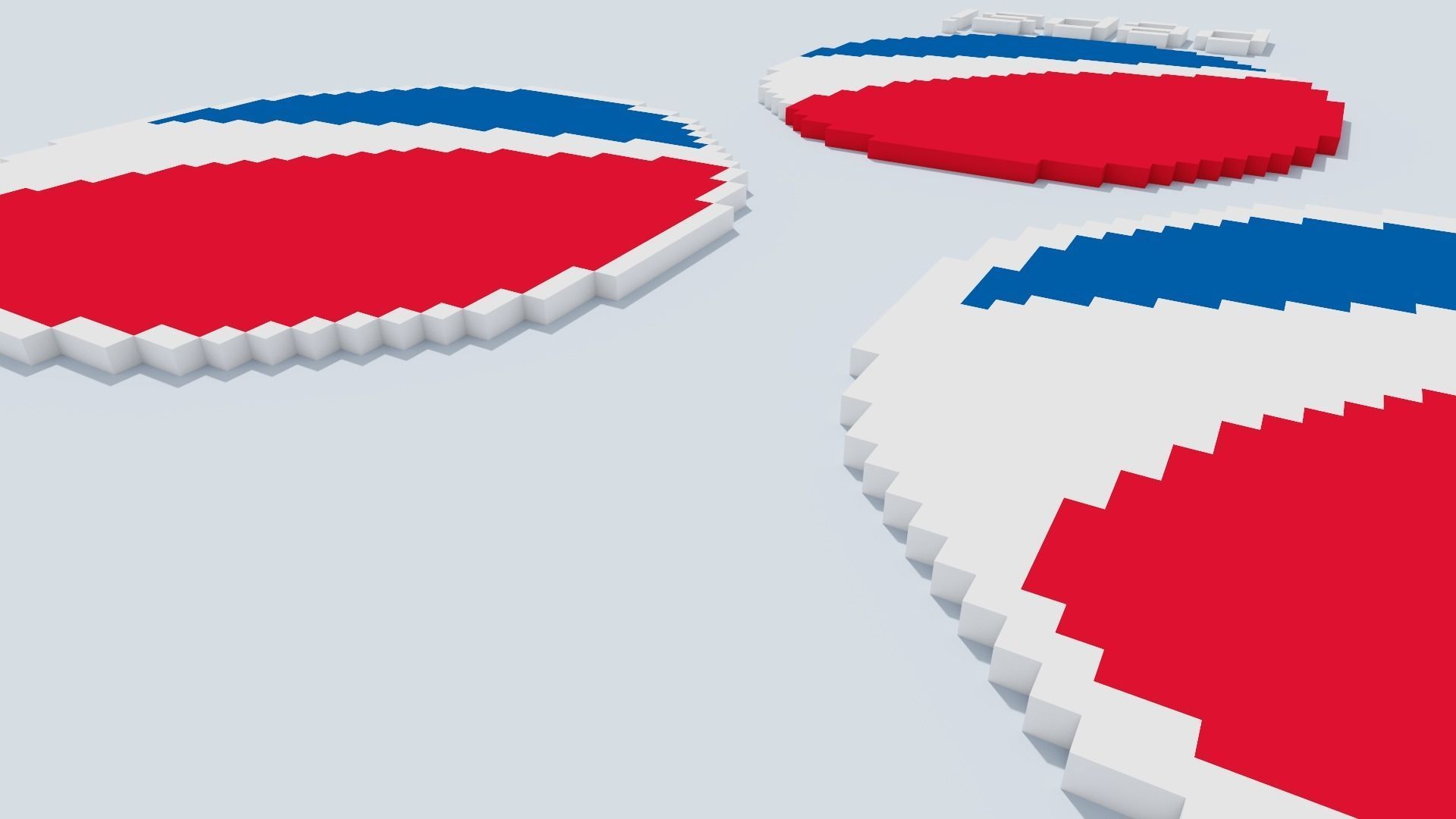 Voxel Logo Set Low-poly 3D model_10