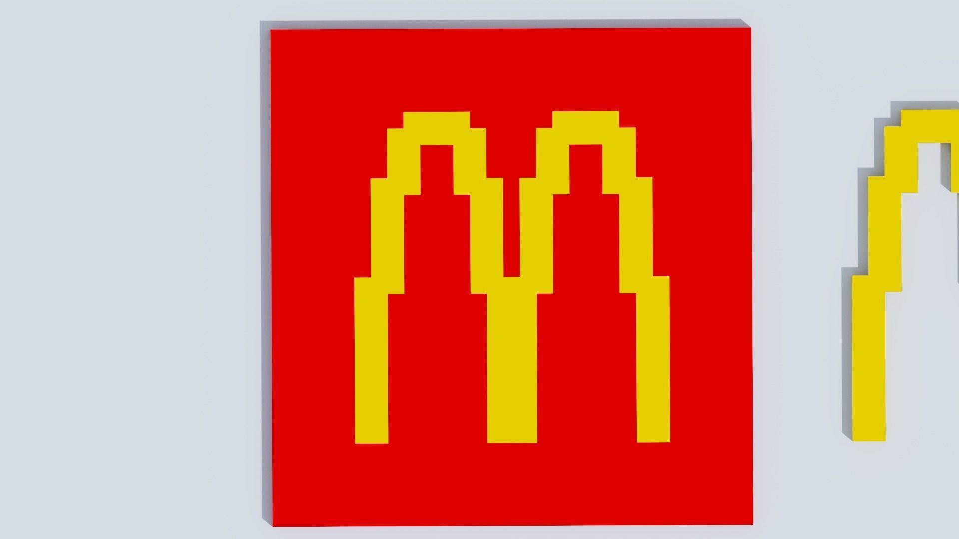 Voxel Logo Set Low-poly 3D model_24