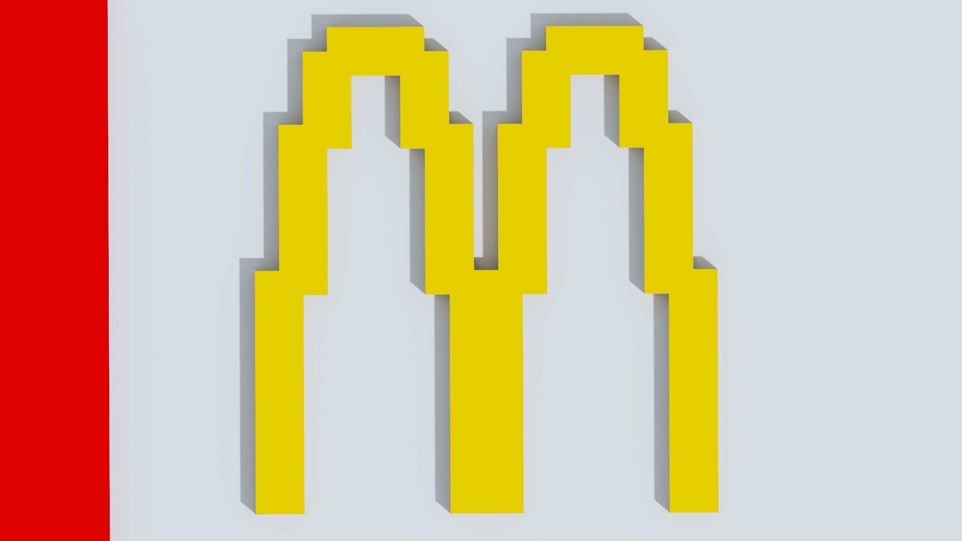 Voxel Logo Set Low-poly 3D model_23