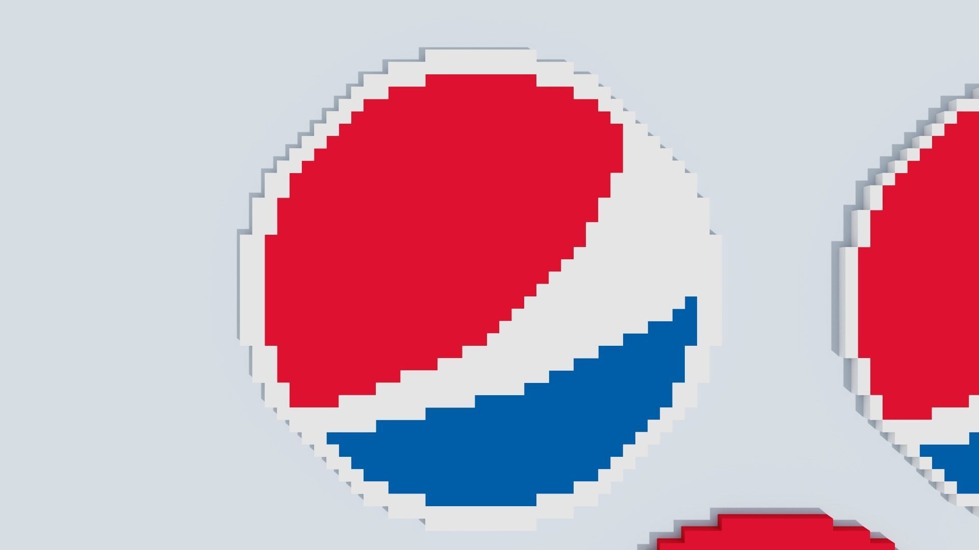 Voxel Logo Set Low-poly 3D model_8