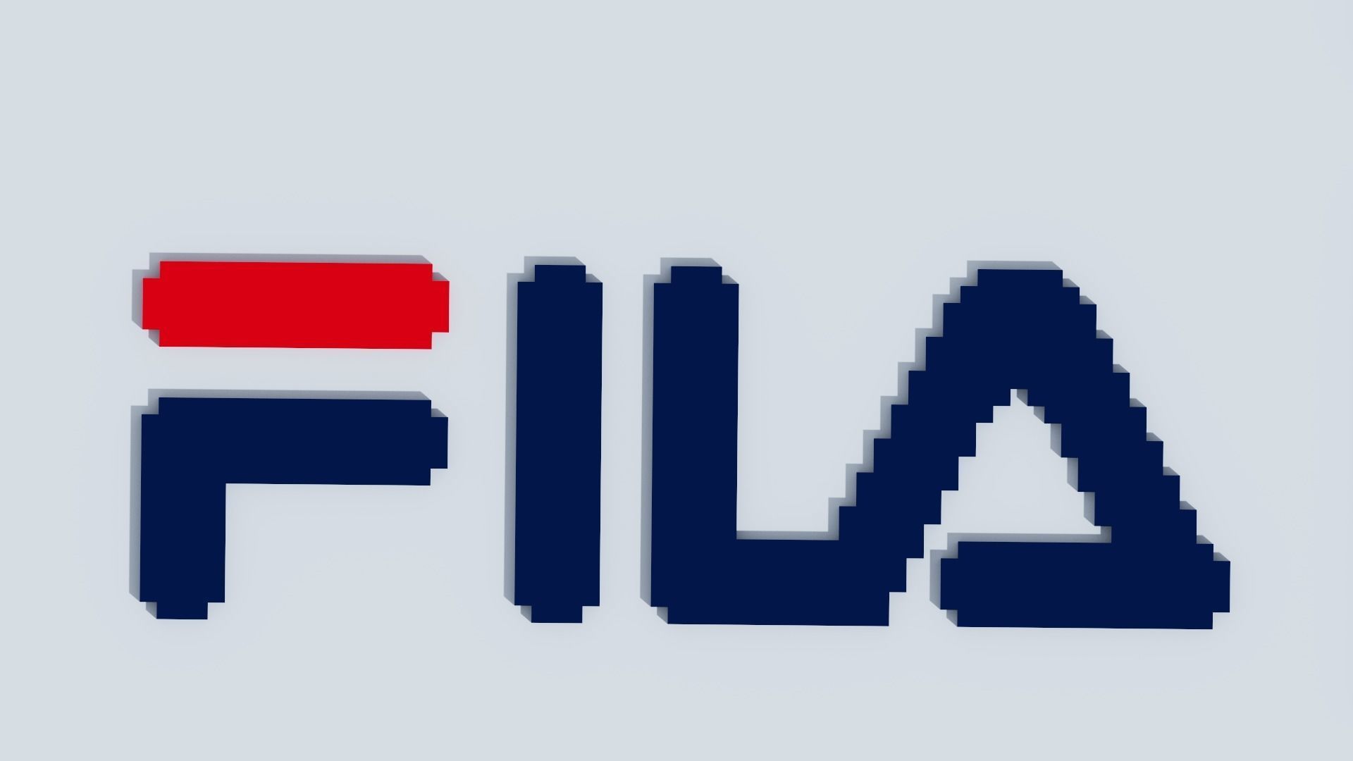 Voxel Logo Set Low-poly 3D model_17