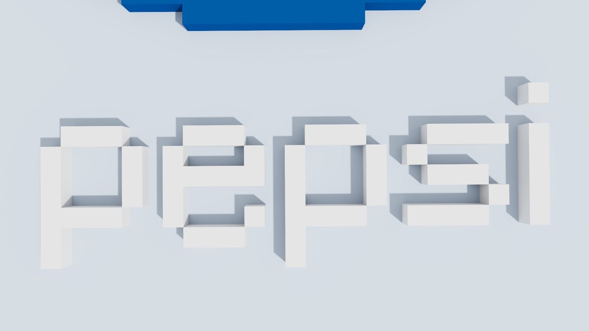 Voxel Logo Set Low-poly 3D model_5