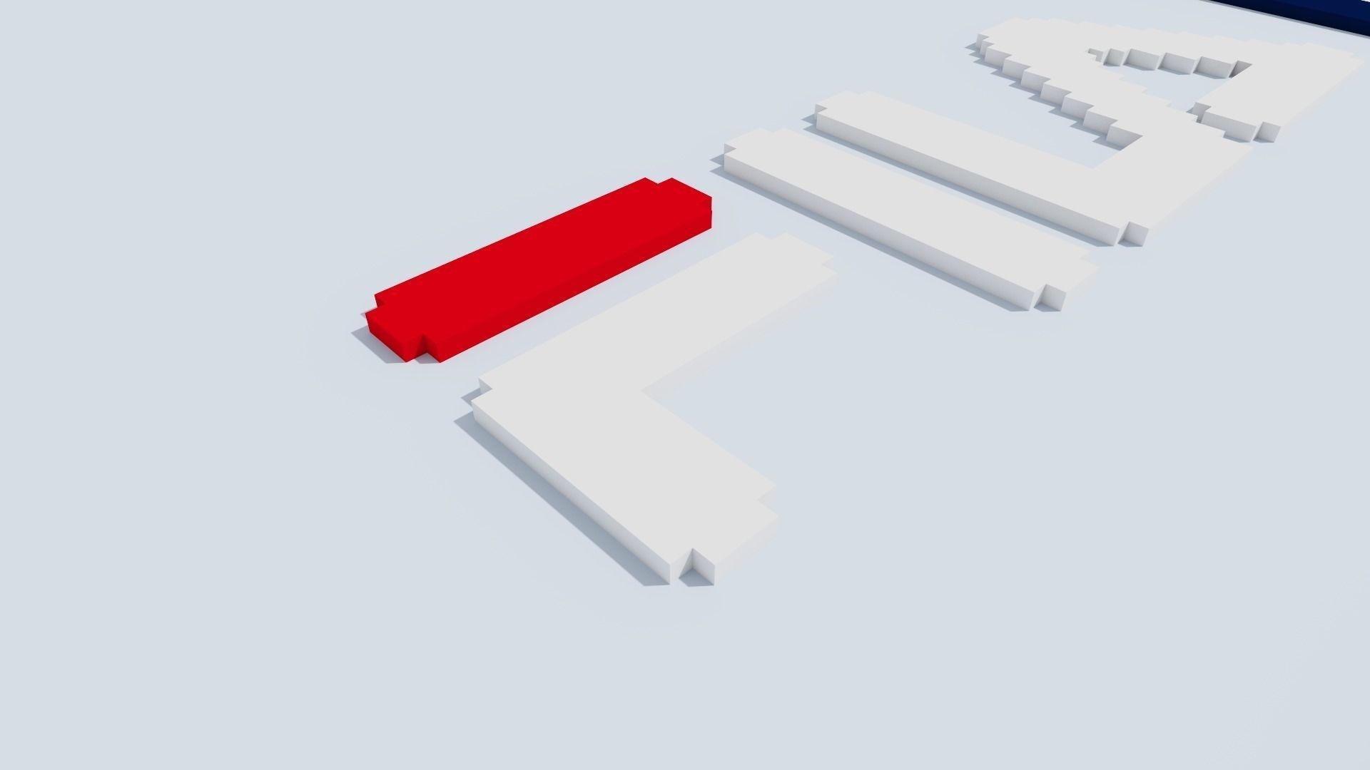 Voxel Logo Set Low-poly 3D model_19