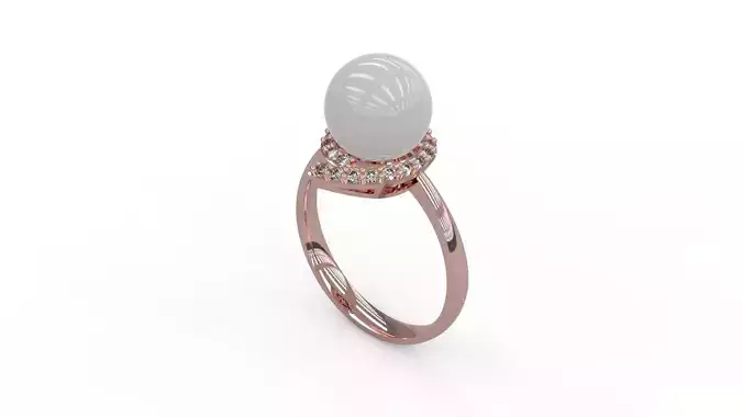 Woman Pearl Solitaire Ring 99