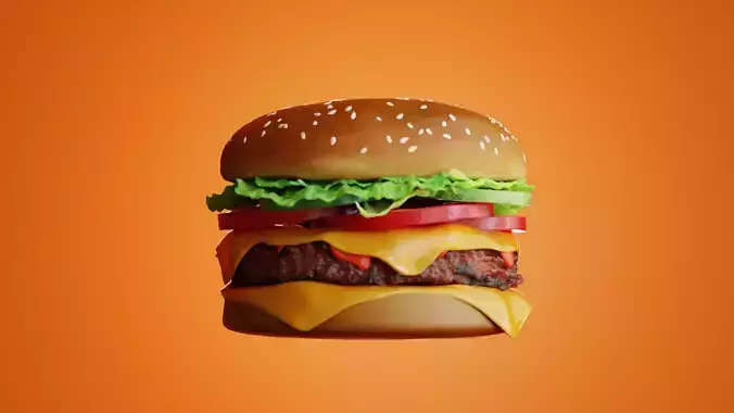 BURGER 3D MODEL hamburger 3D model