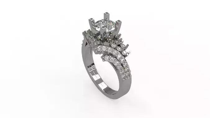 Woman Solitaire Ring 102