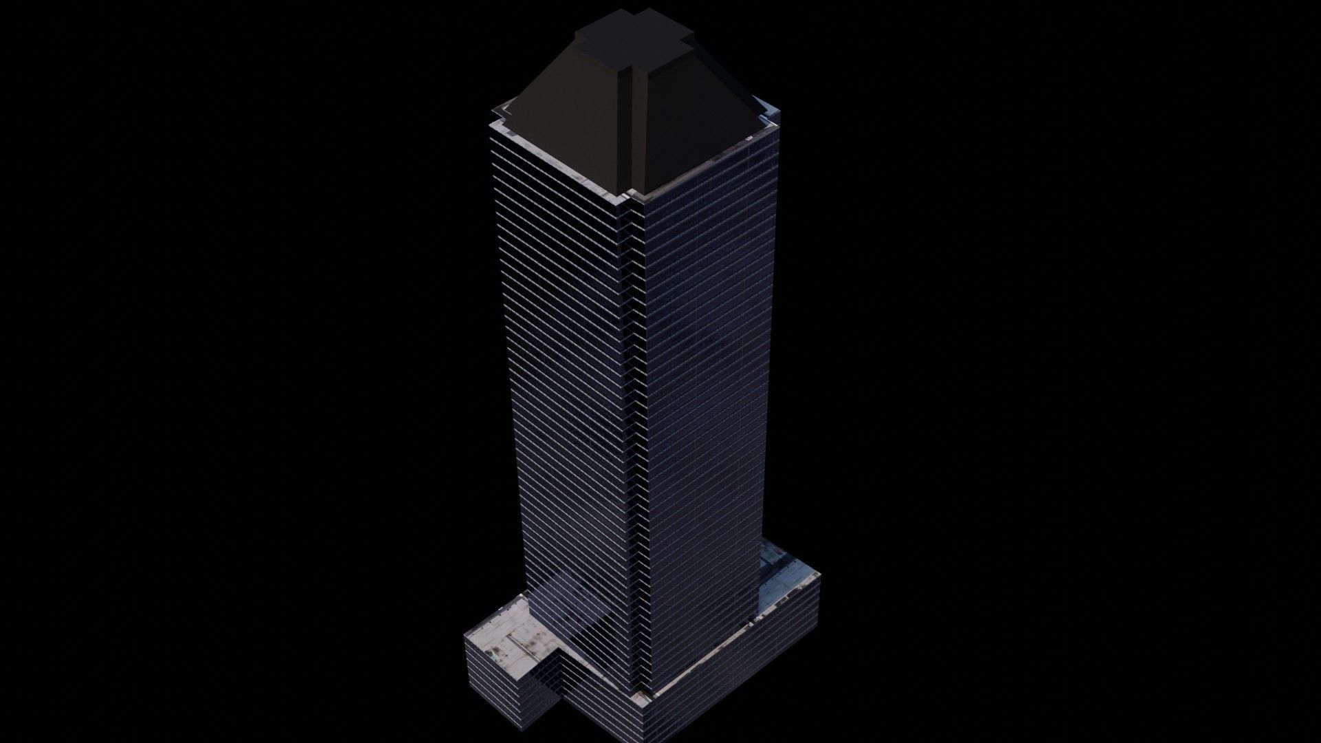 60 Wall Street - NYC Low-poly 3D model_3