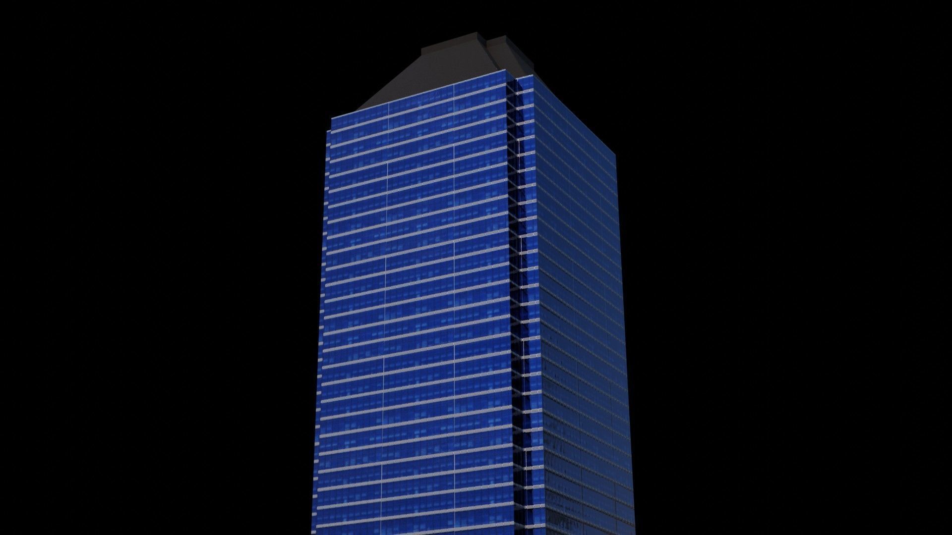 60 Wall Street - NYC Low-poly 3D model_1