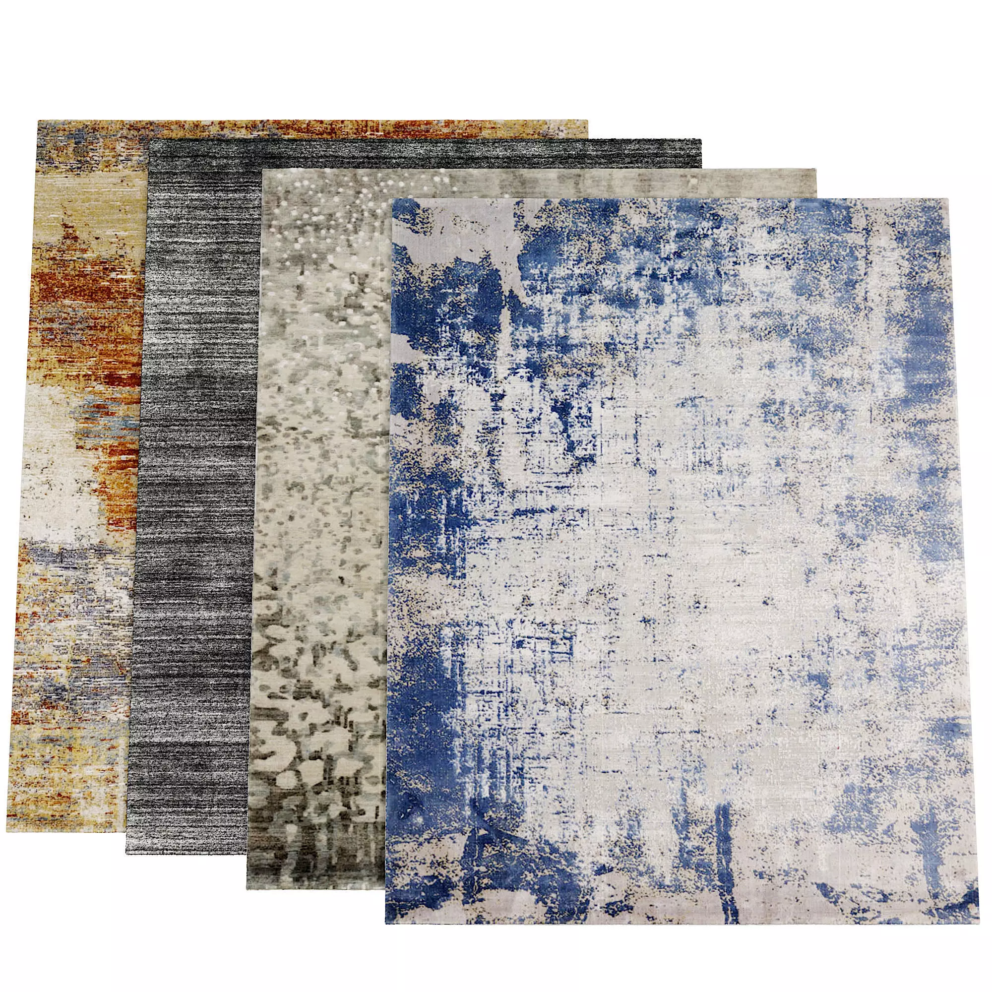 Rugs set four different 3D model_0