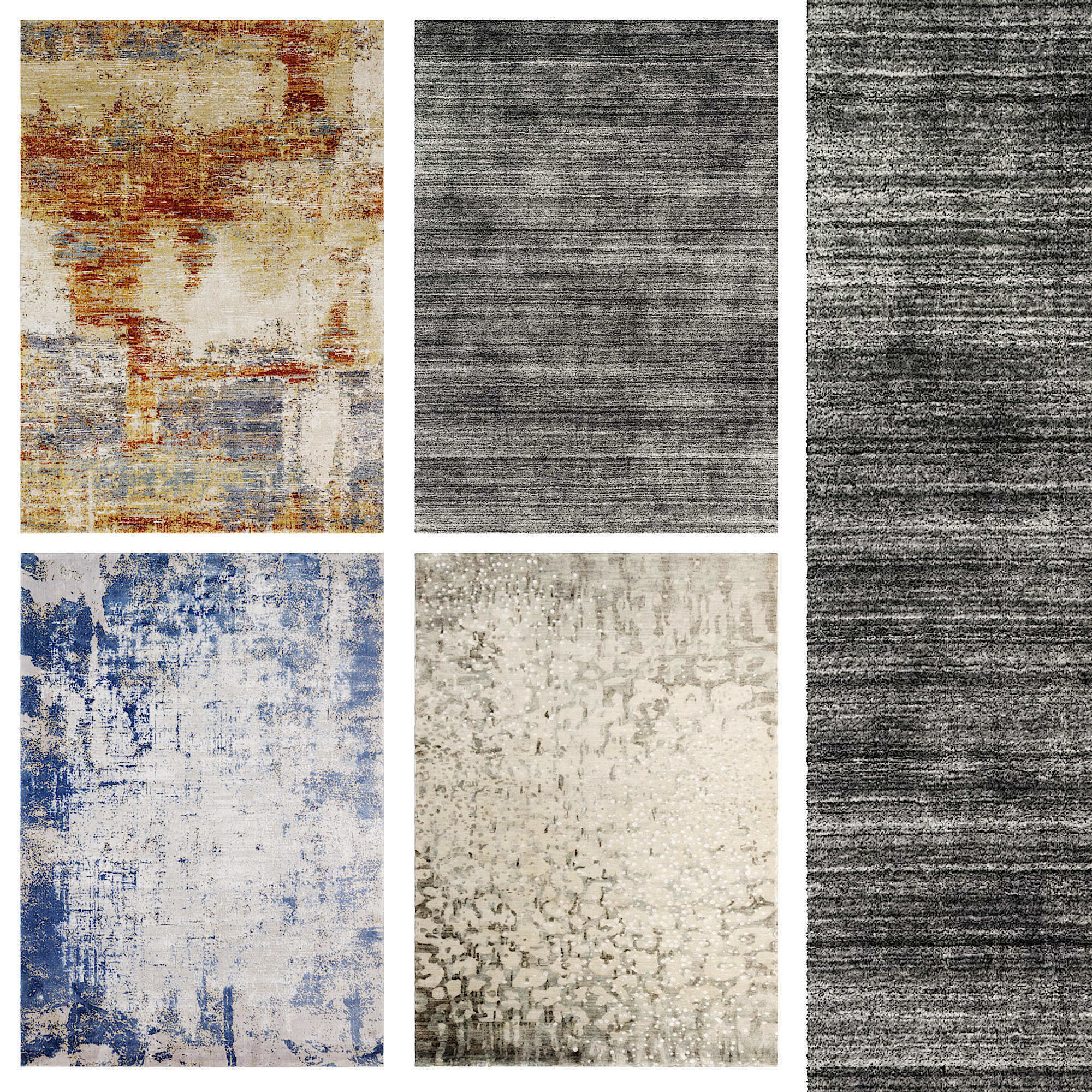 Rugs set four different 3D model_1