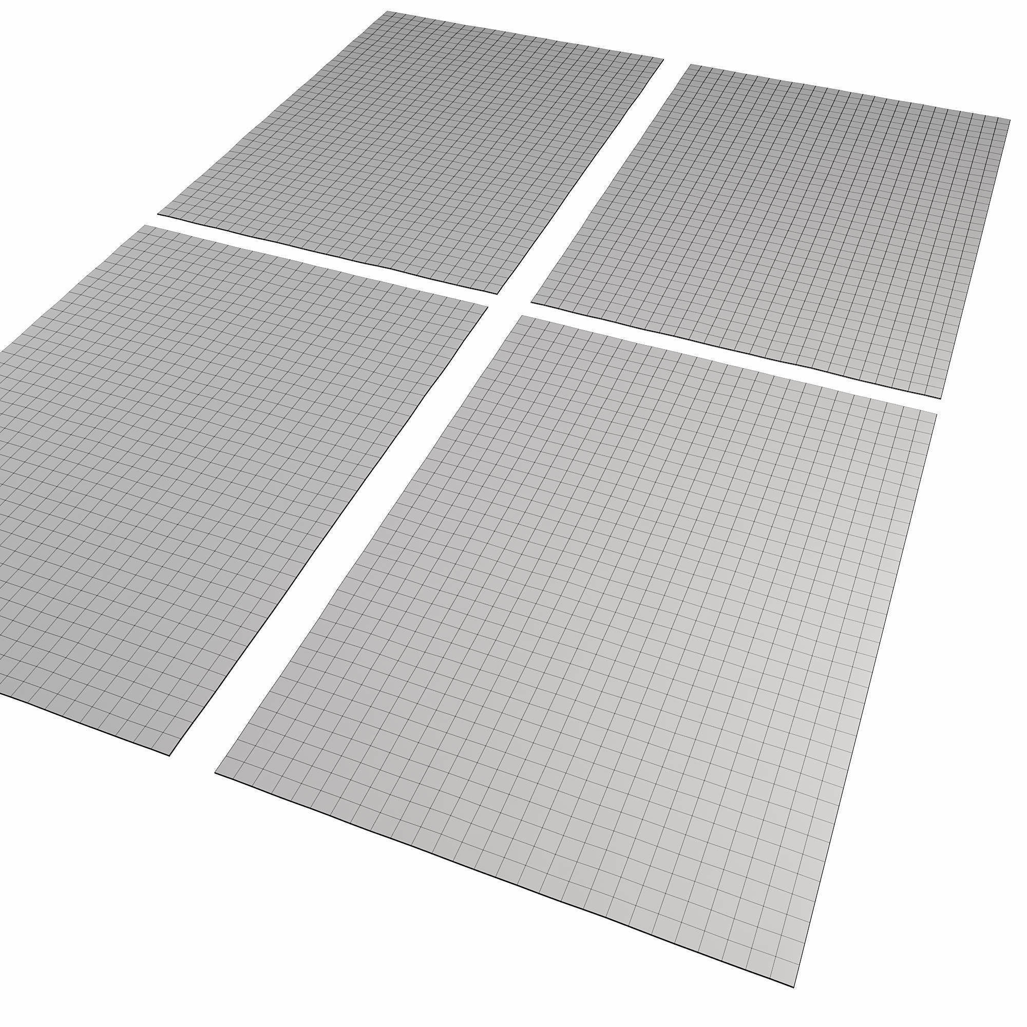 Rugs set four different 3D model_3