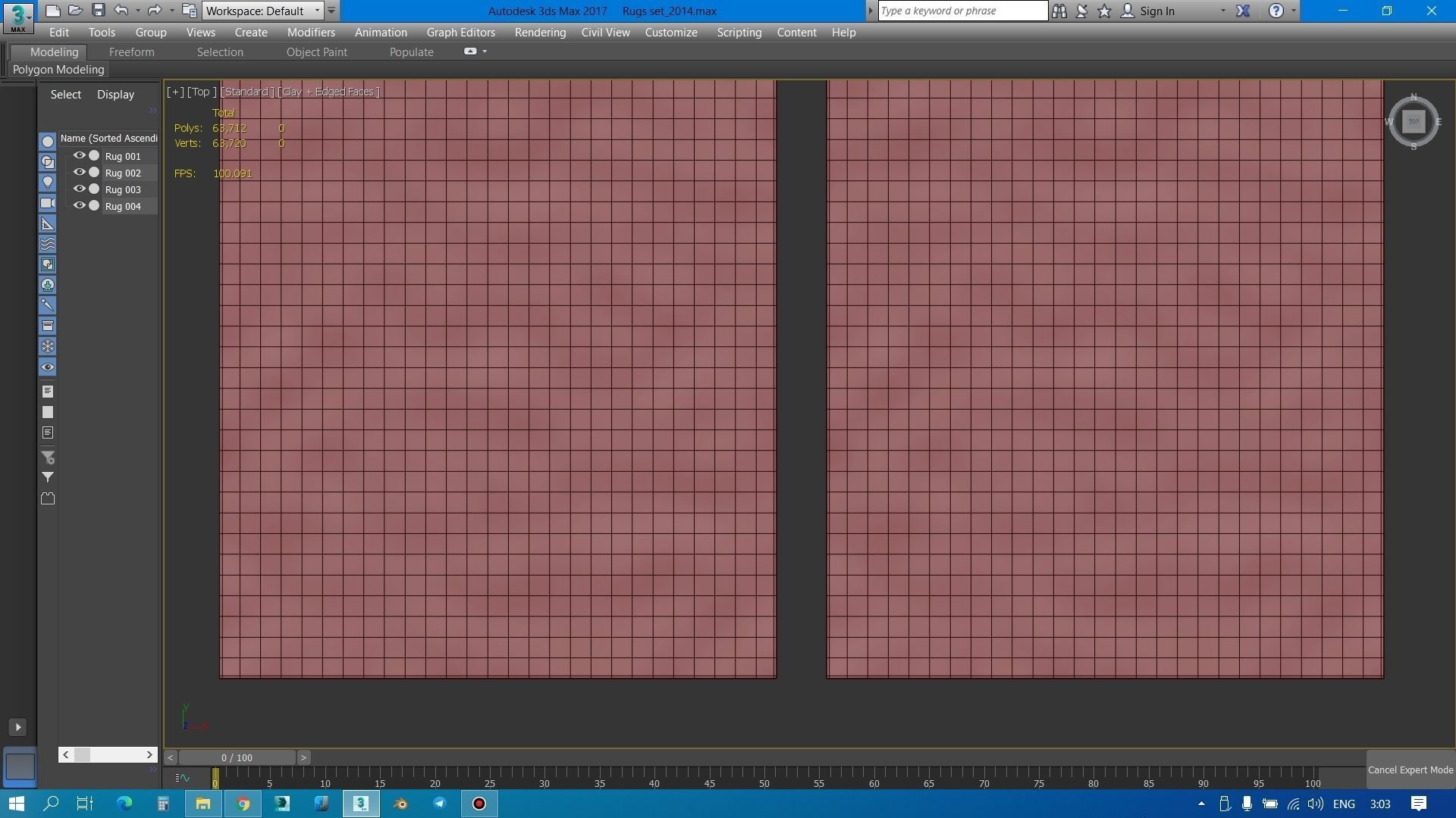 Rugs set four different 3D model_11