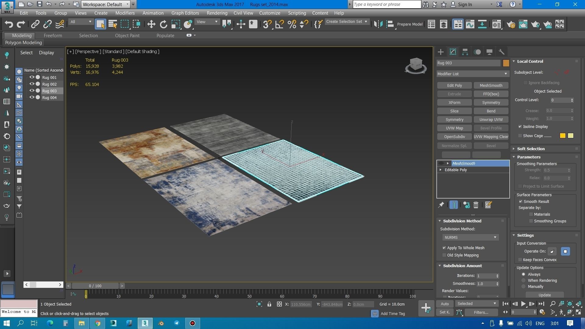Rugs set four different 3D model_8