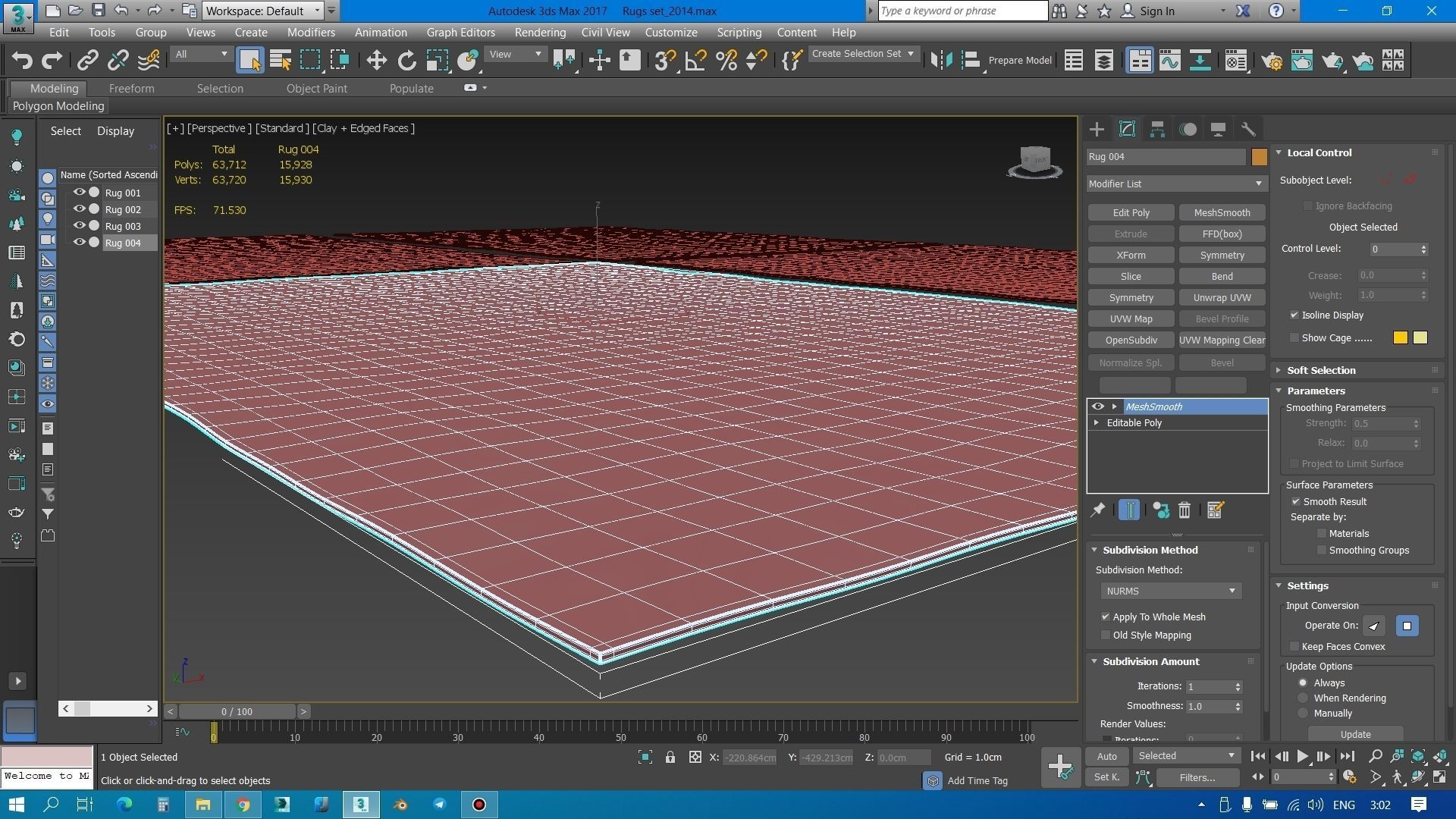 Rugs set four different 3D model_9
