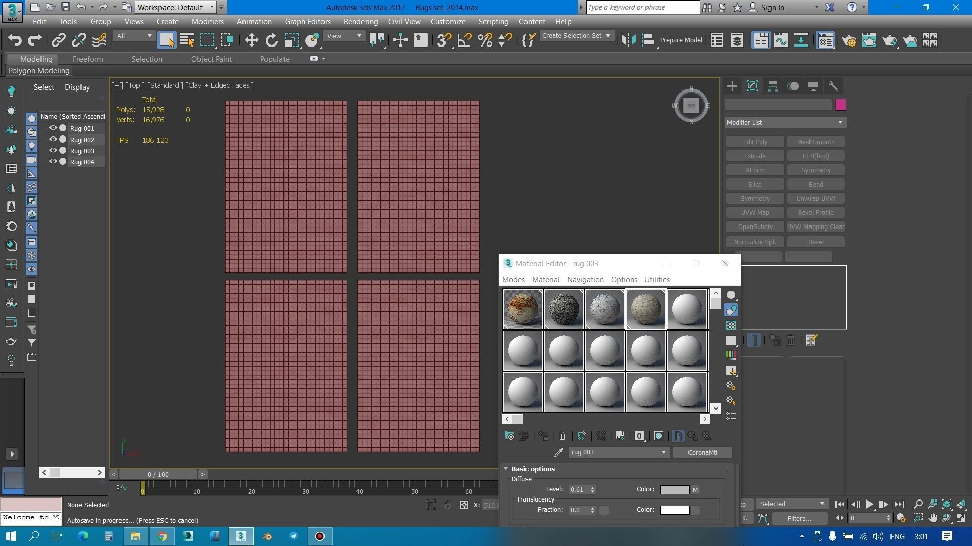Rugs set four different 3D model_7