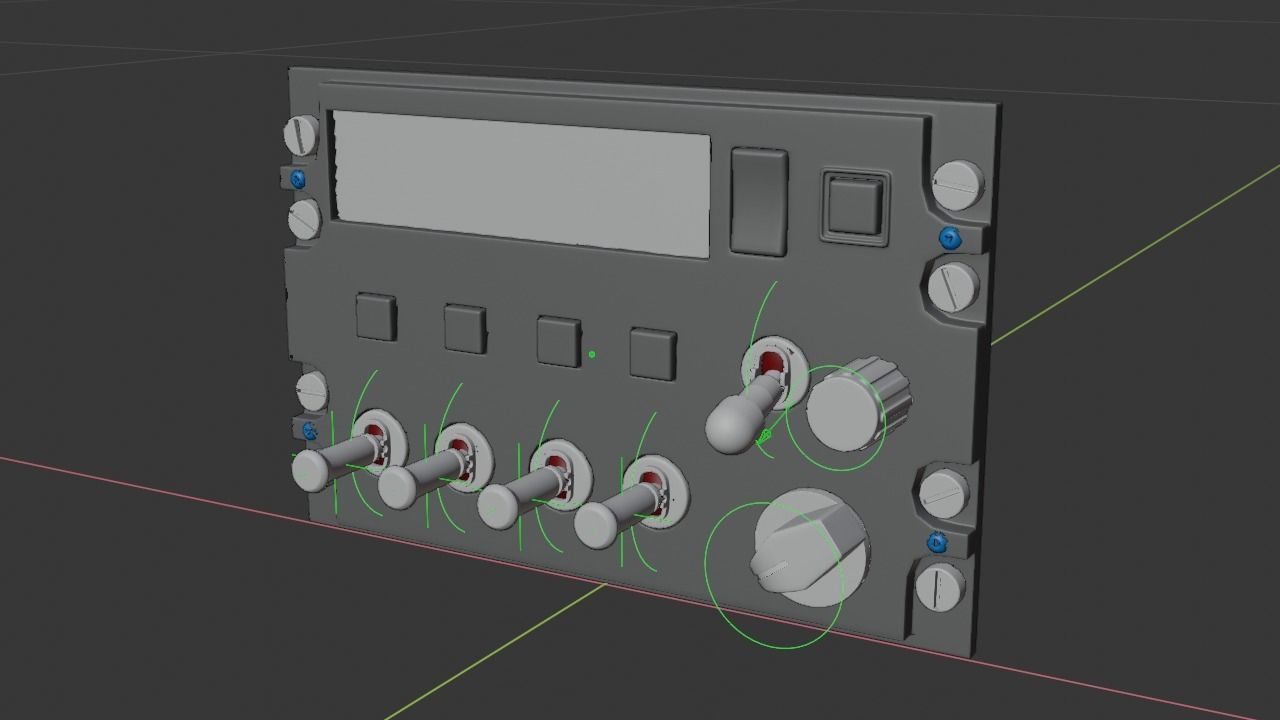 F16 CMDS CHAFF and FLARE Panel 3D model_25