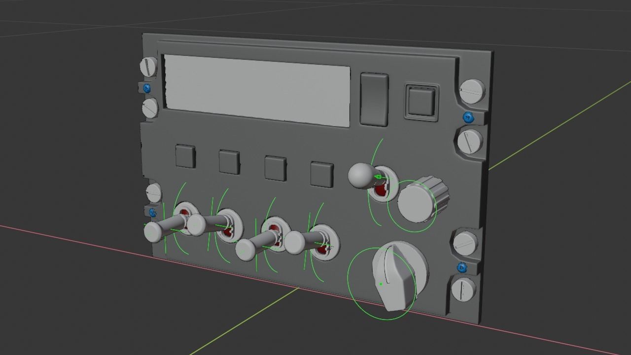 F16 CMDS CHAFF and FLARE Panel 3D model_26