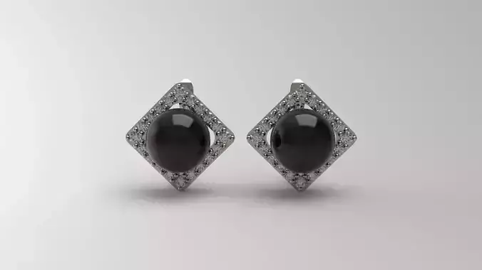 Pearl Earring 42 3D print model