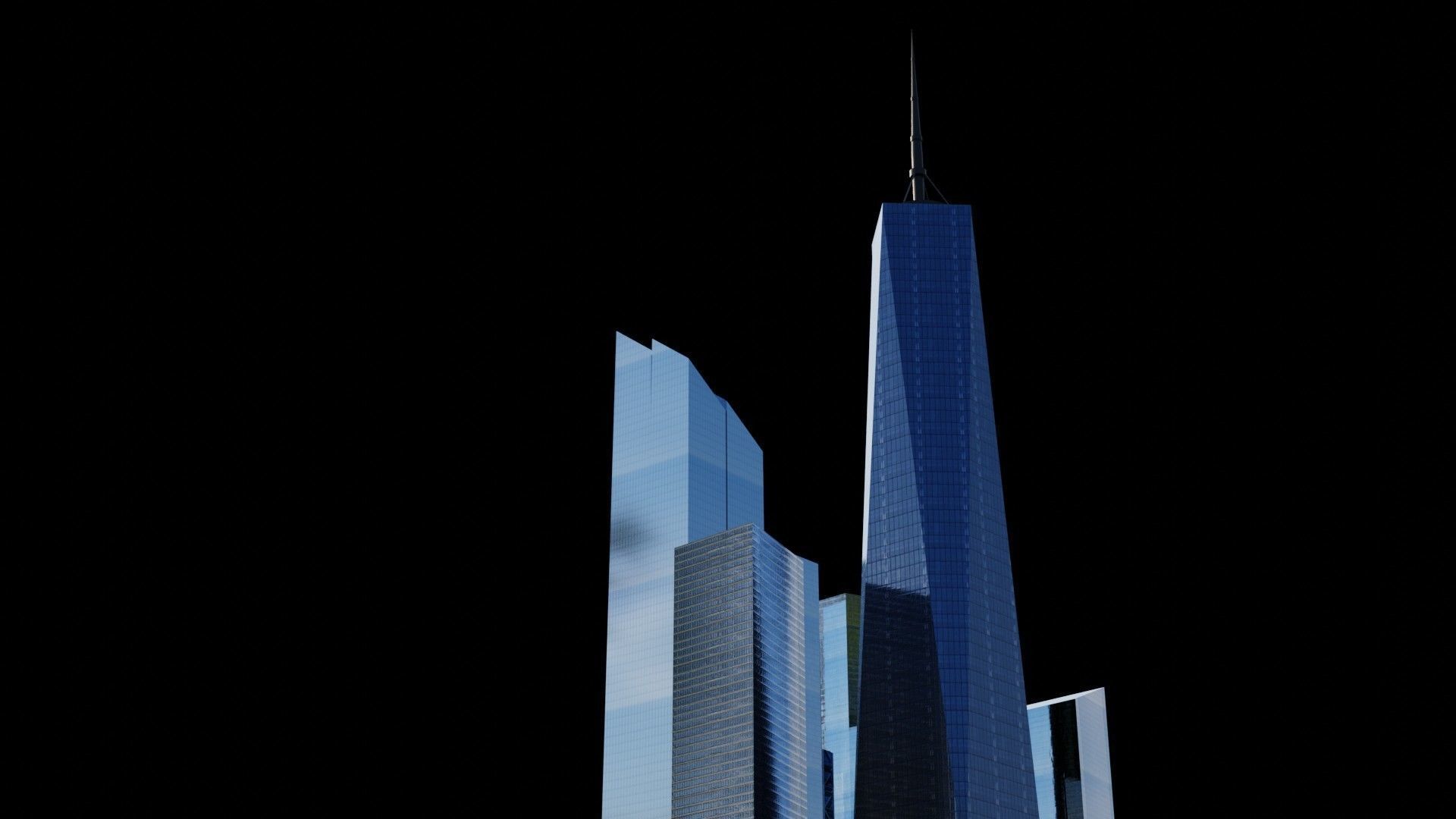 World Trade Center Pack - All World Trade Center Towers In NYC Low-poly 3D model_5