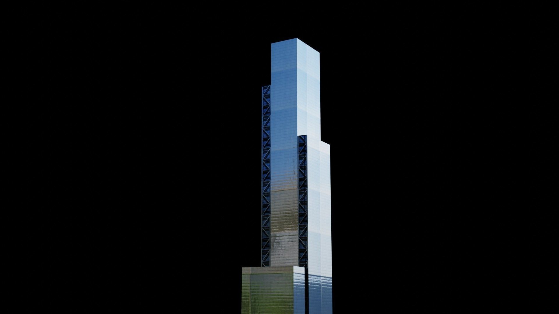 World Trade Center Pack - All World Trade Center Towers In NYC Low-poly 3D model_12