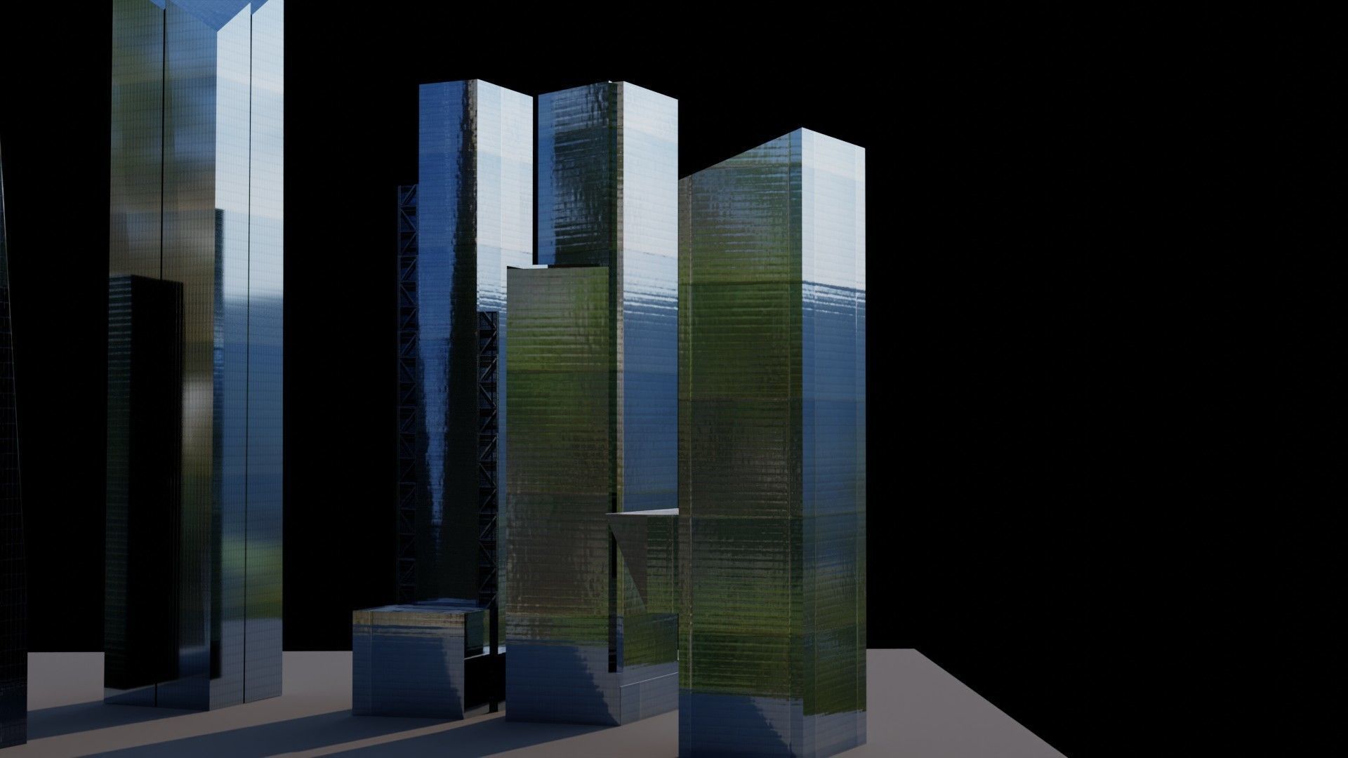 World Trade Center Pack - All World Trade Center Towers In NYC Low-poly 3D model_4