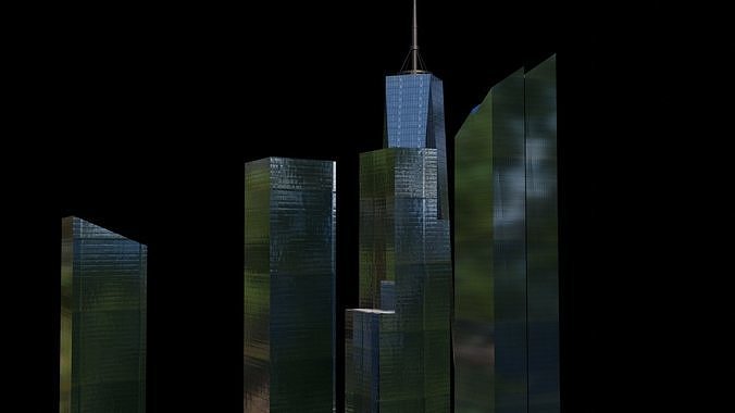 World Trade Center Pack - All World Trade Center Towers In NYC Low-poly 3D model 4