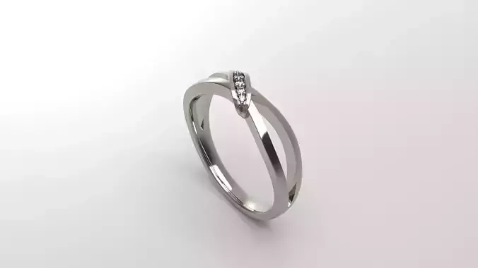 Woman Solitaire Band Ring 105