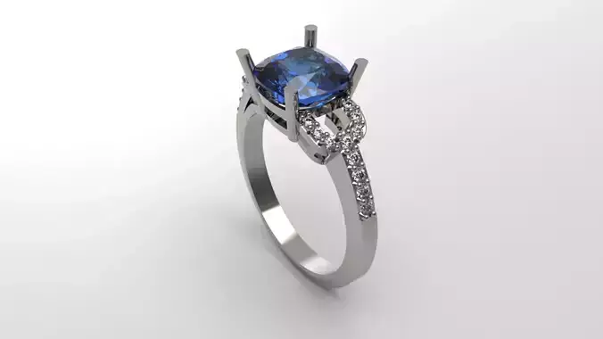 Woman Solitaire Ring 107